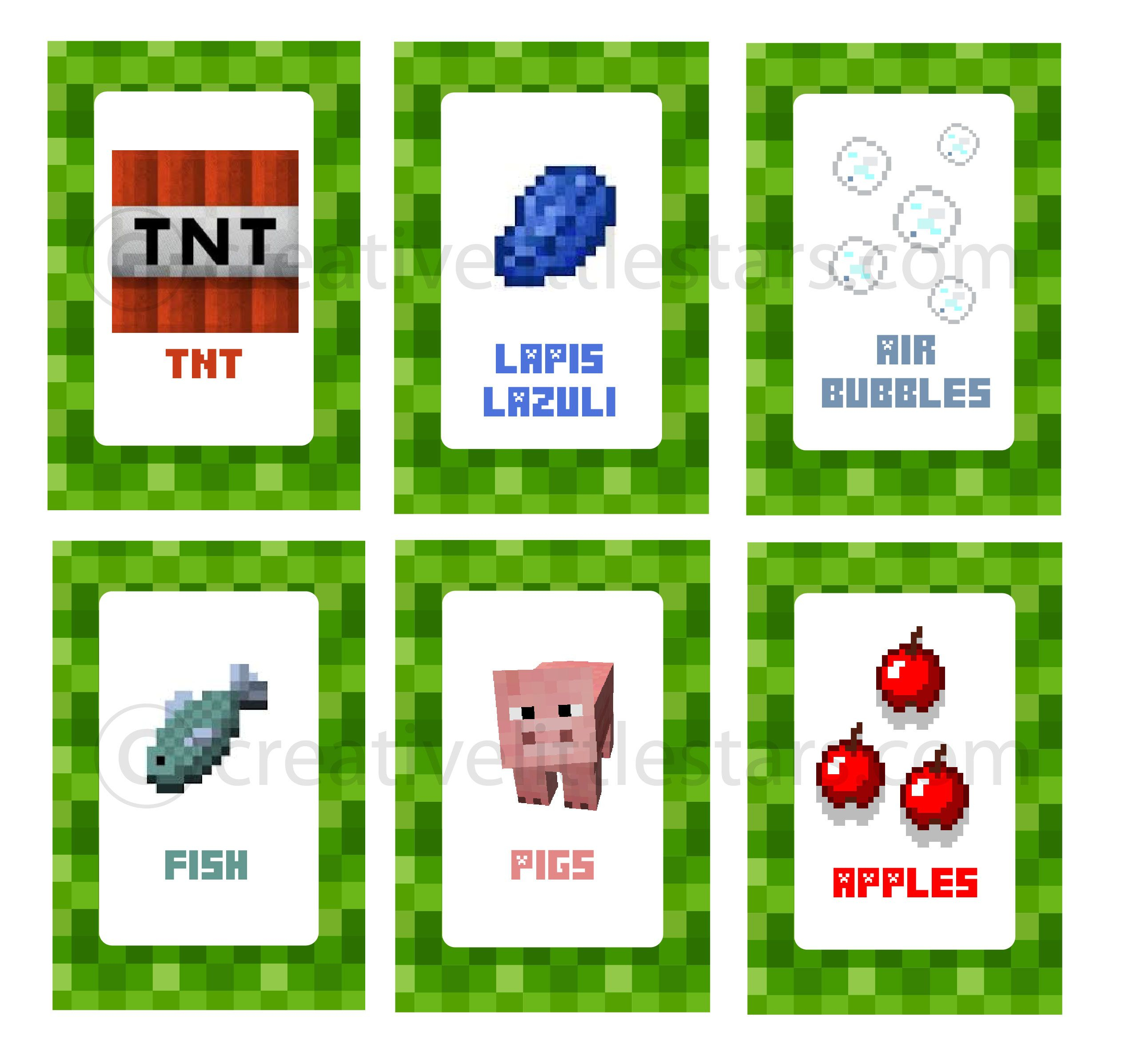 Printable Minecraft Food Labels | Diy Party Supplies | Pinterest - Free Printable Minecraft Food Labels