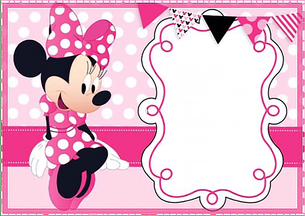 Printable Minnie Mouse Birthday Party Invitation Template - Free - Free Minnie Mouse Printable Templates