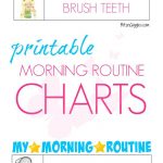 Printable Morning Routine Charts | Montessori   Free Printable Morning Routine Chart