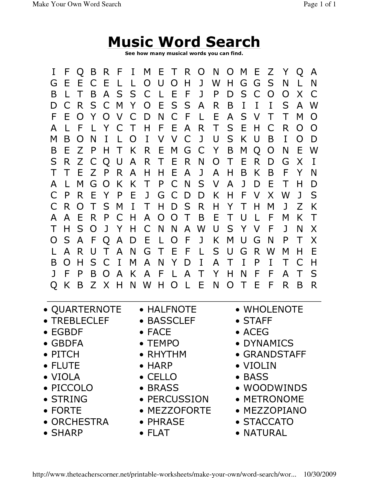 Printable Music Word Search Puzzles | Music Word Search | Word - Free Online Printable Word Search