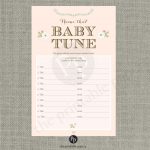 Printable Name That Baby Tune Baby Shower Game | Baby Shower In 2019   Name That Tune Baby Shower Game Free Printable