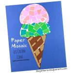 Printable Paper Mosaic Ice Cream Cone – The Pinterested Parent   Ice Cream Cone Template Free Printable