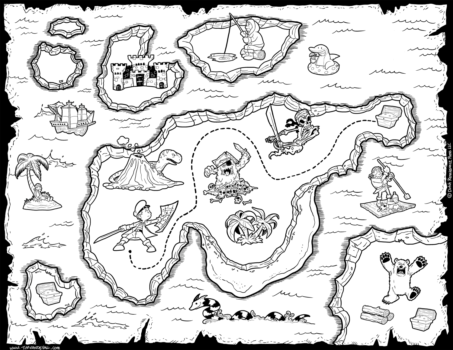 Printable Pirate Map 11 #4490 - Free Printable Pirate Maps