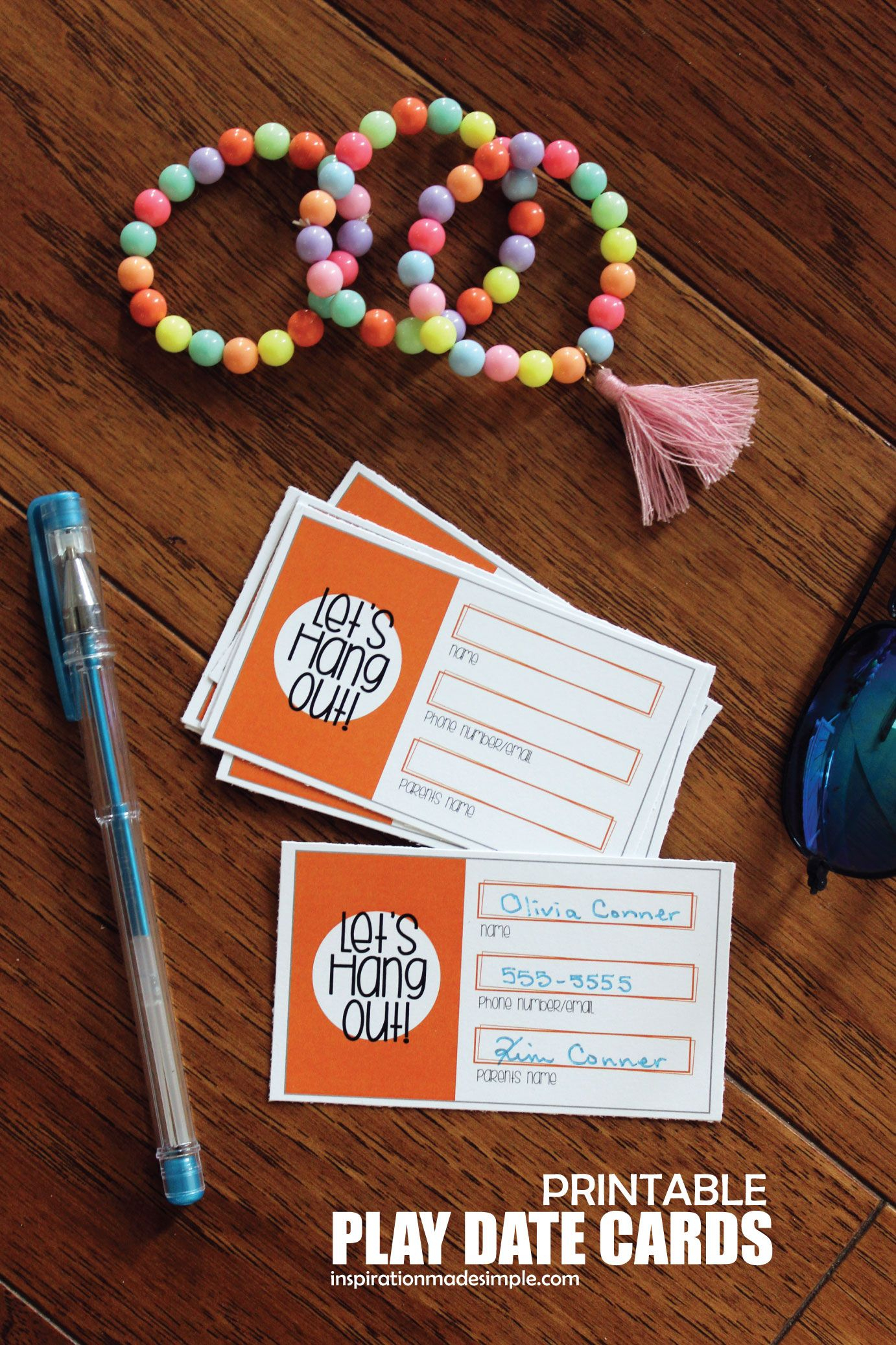 Printable Play Date Cards For Kids | Pinterest - Free Printable Play Date Cards