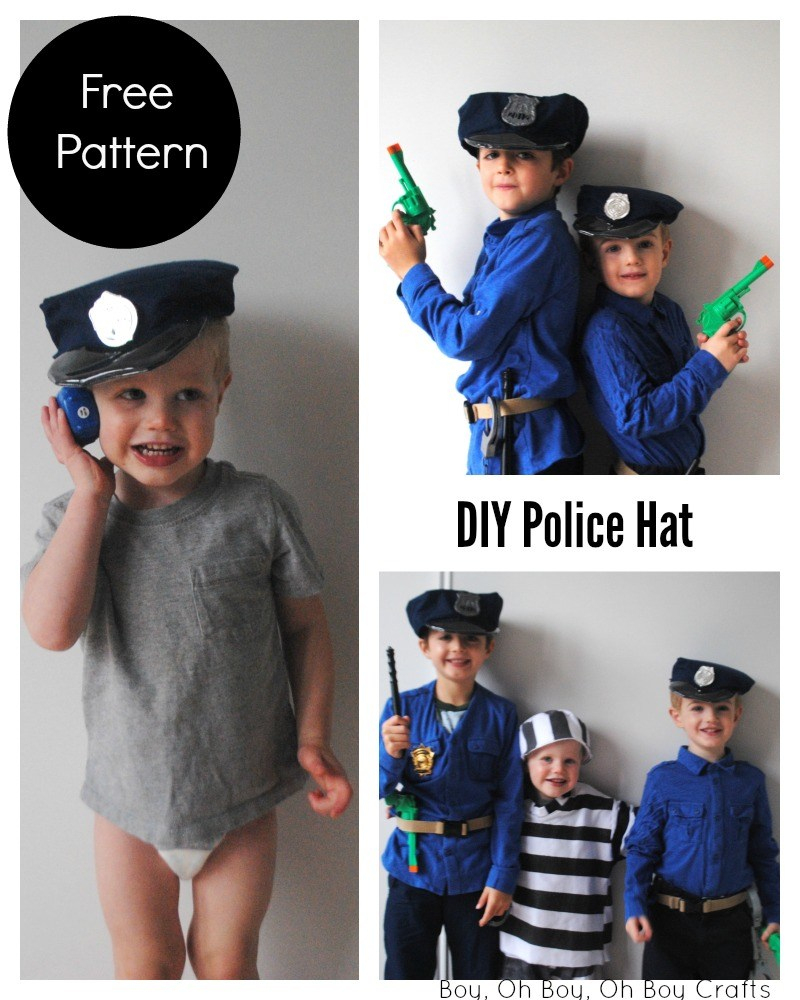 Printable Police Hat Sewing Pattern - Beatnik Kids - Free Printable ...