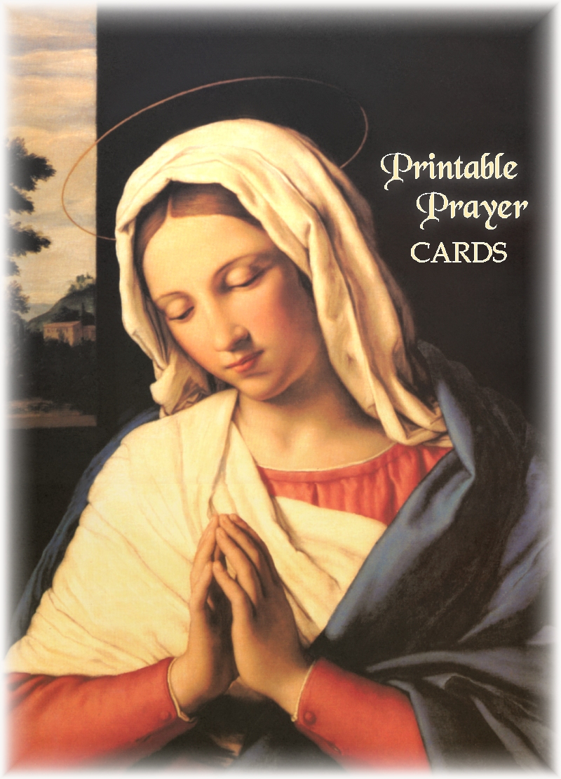 Free Printable Catholic Prayer Cards Free Printable