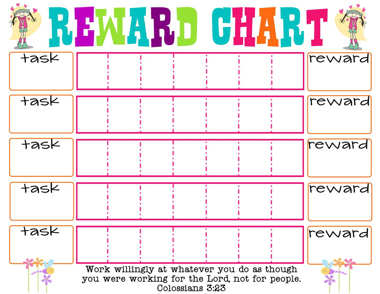 Printable Reward Chart | Printables | Reward Chart Kids, Printable - Free Printable Reward Charts