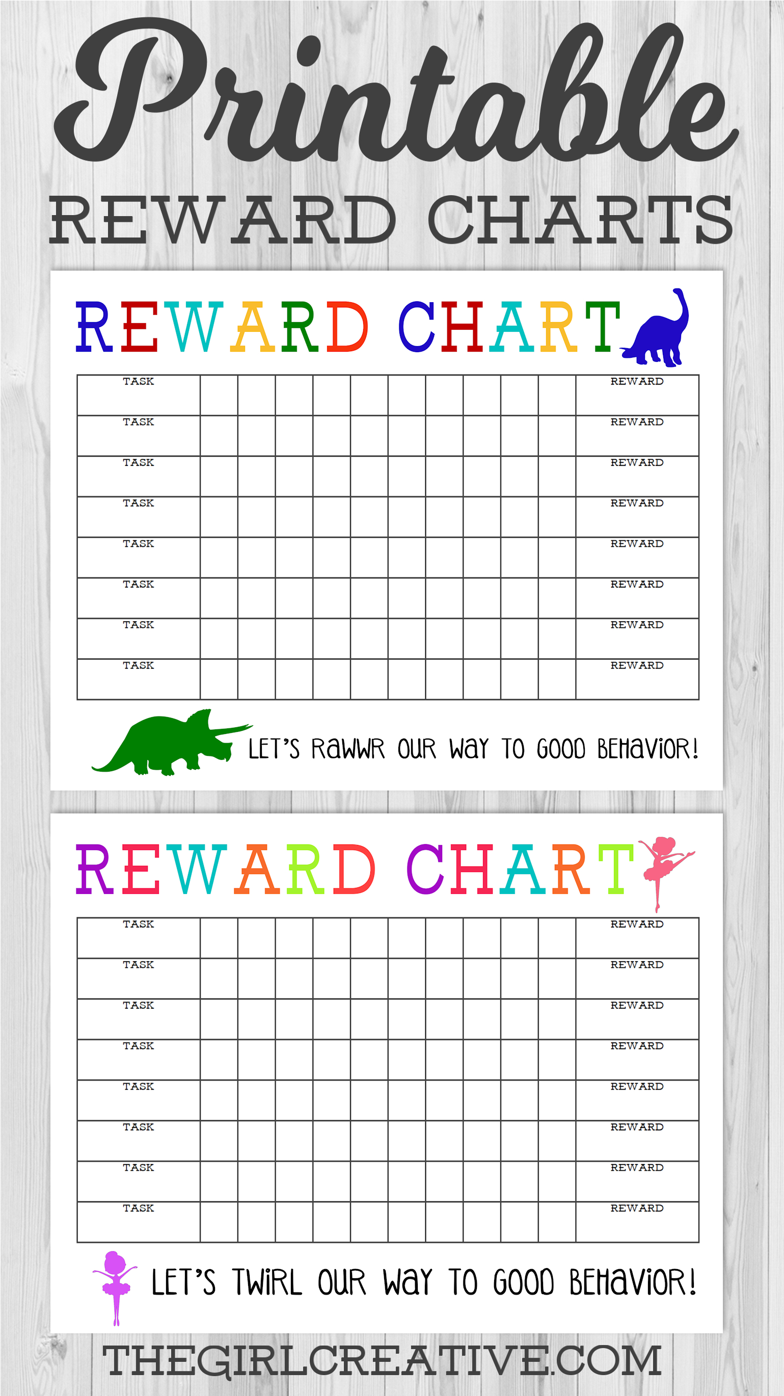 Printable Reward Chart - The Girl Creative - Free Printable Incentive Charts For School