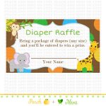 Printable Safari Or Jungle Baby Shower Diaperpeachandmint, $2.99   Free Printable Baby Shower Diaper Raffle Tickets