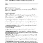 Printable Sample Employment Contract Sample Form | Attorney Legal   Free Printable Employment Contracts