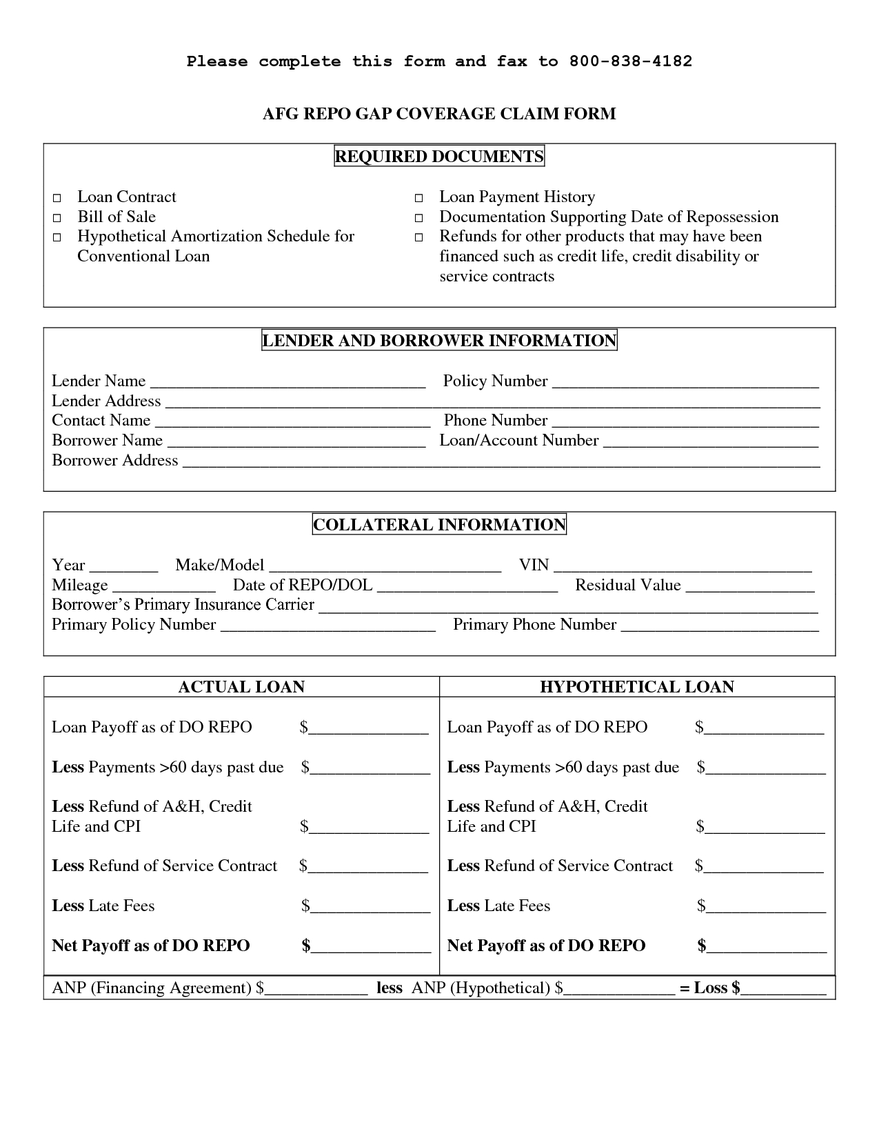 Printable Sample Personal Loan Contract Form | Laywers Template - Free Printable Personal Loan Forms