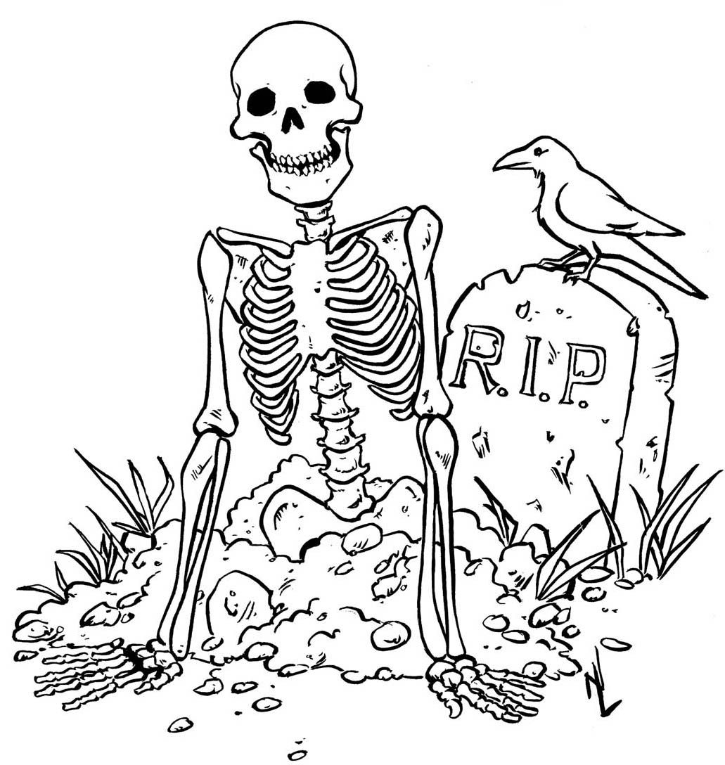 Printable Skeleton Coloring Pages - Coloring Home - Free Printable Skeleton Coloring Pages