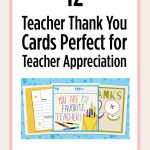 Printable Teacher Thank You Cards For Teacher Appreciation   Free Printable Thank You Cards For Teachers