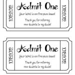 Printable Ticket Template Free Ticket Template Free Ticket Templates   Free Printable Admission Ticket Template