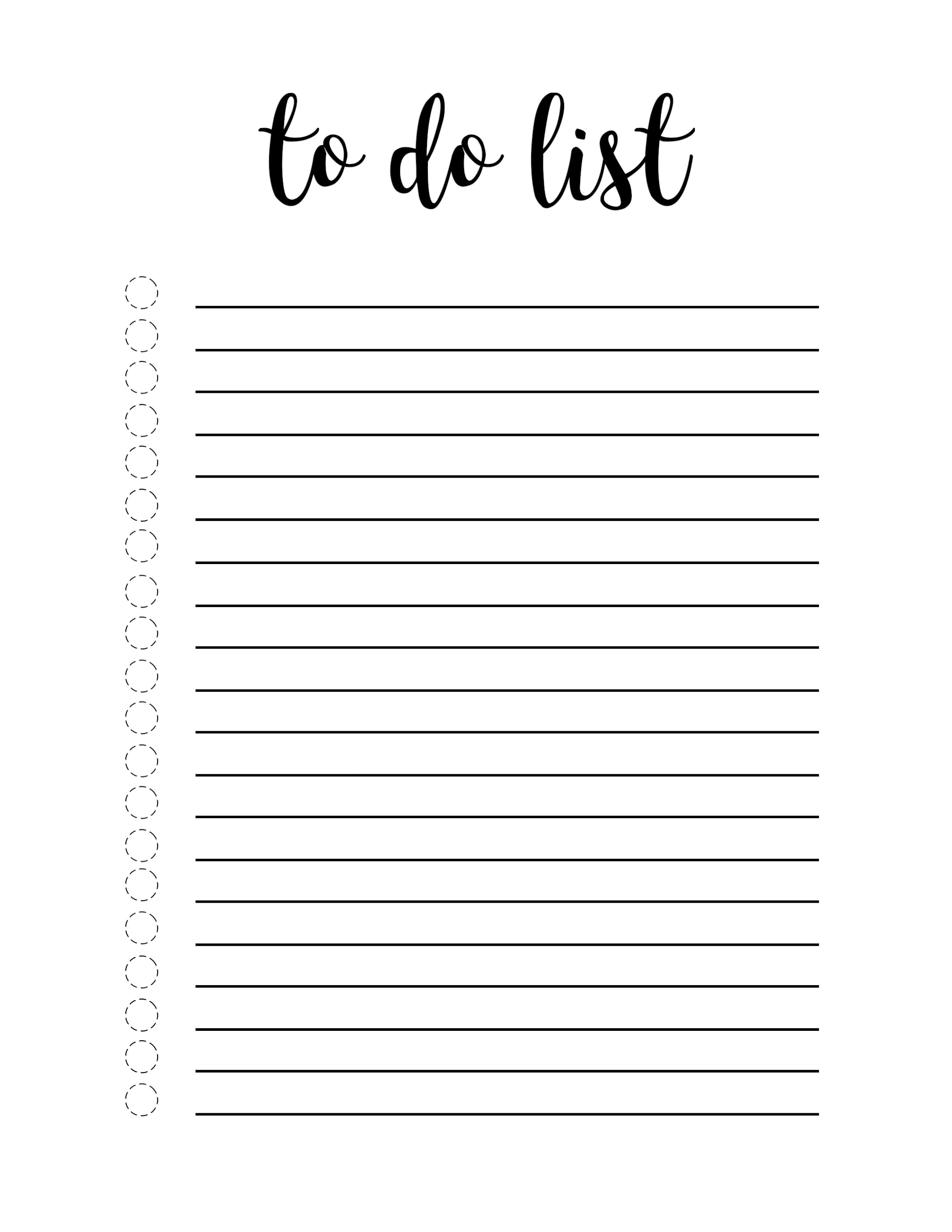 Printable To Do List | Room Surf - Free Printable To Do Lists To Get Organized