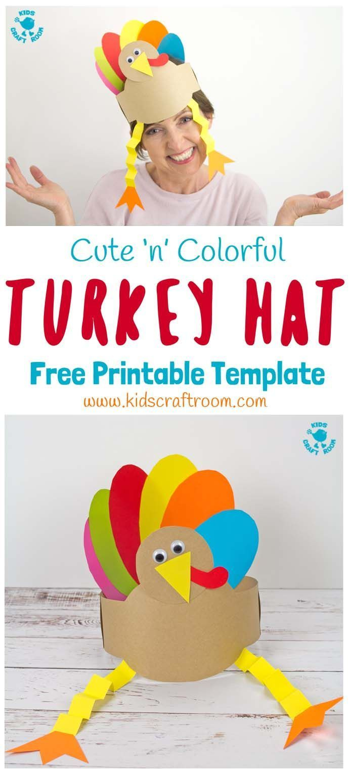 Printable Turkey Hats | Everyday &amp;amp; Holiday Kid Crafts | Pinterest - Free Printable Thanksgiving Hats
