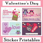 Printable Valentine's Day Stickers   Printables 4 Mom   Free Printable Valentine's Day Decorations