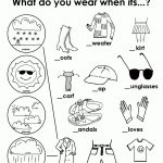 Printable Weather Clothes Worksheet | Memory Care Activities   Free Printable Seasons Worksheets For Kindergarten