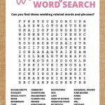 Printable Wedding Word Search Bridal Shower Game   These Fun Wedding   Free Printable Bridal Shower Games And Activities