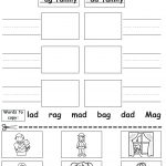 Printable Word Family Lists Word And Picture Sort Free Printable   Free Printable Word Family Worksheets For Kindergarten