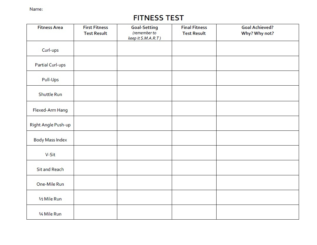 Printables. Fitness Goals Worksheet. Lemonlilyfestival Worksheets - Free Printable Fitness Worksheets