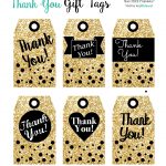Printables Gift Tags Gold Glitter & Black | I ♥ Packaging + Wrap   Free Printable Thank You Tags For Birthdays