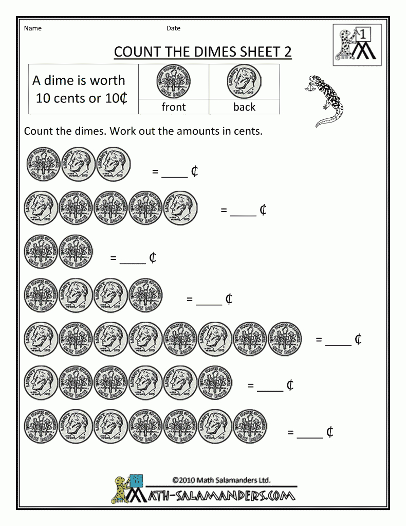 Quarter Worksheets For First Grade Free Printables Worksheet Math - Free Printable Money Worksheets For 1St Grade