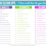 Quick Clean Ups Checklist   Free Printable   Clean Mama   Free Printable Cleaning Schedule
