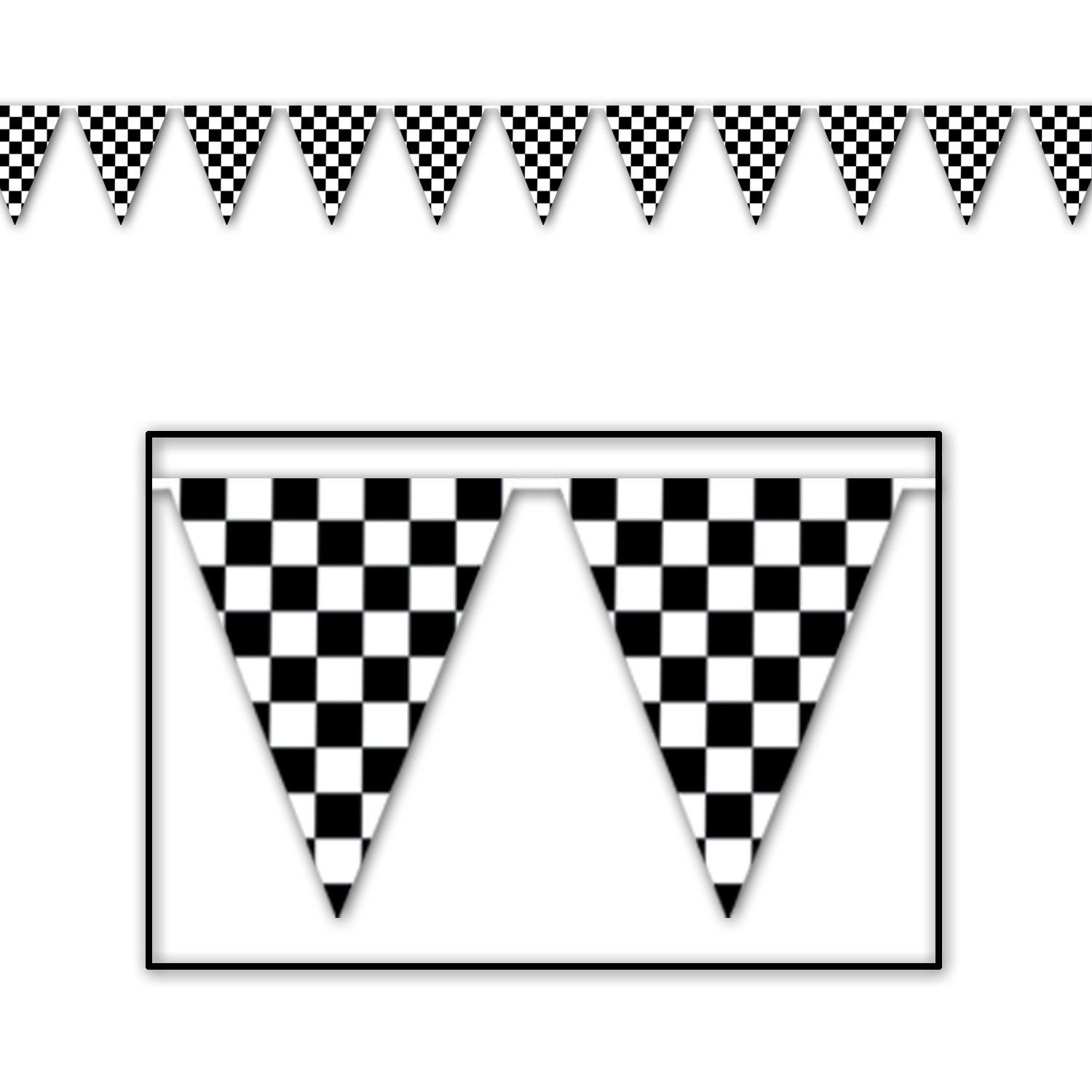 Racing Party Checkered Pennant Banner (12/case) In 2019 | Products - Free Printable Checkered Flag Banner