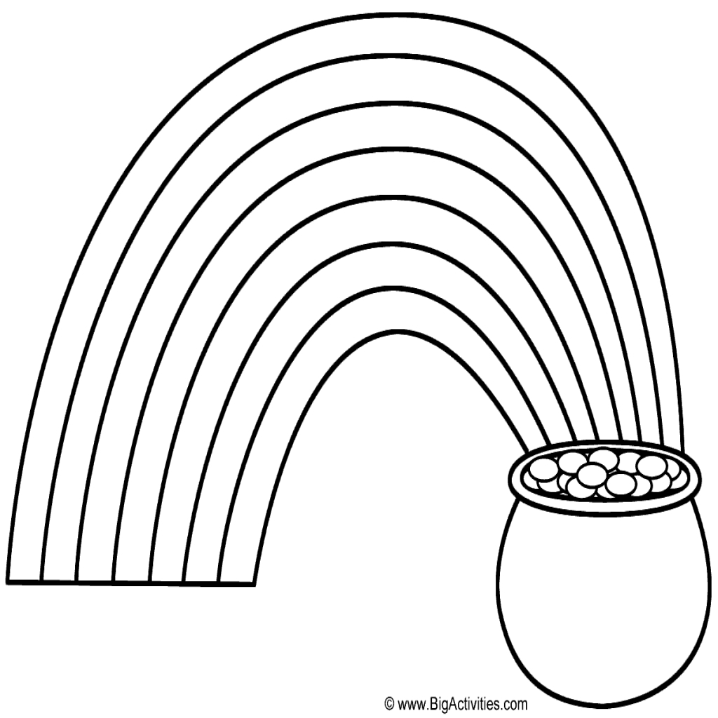 Rainbow Pot Of Gold Coloring Pages - Cleanstove - Free Printable Pot Of Gold Coloring Pages