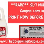 Rare Milk Printable Coupon ~ Save $1.00/1 Gallon Any Brand!   Free Milk Coupons Printable
