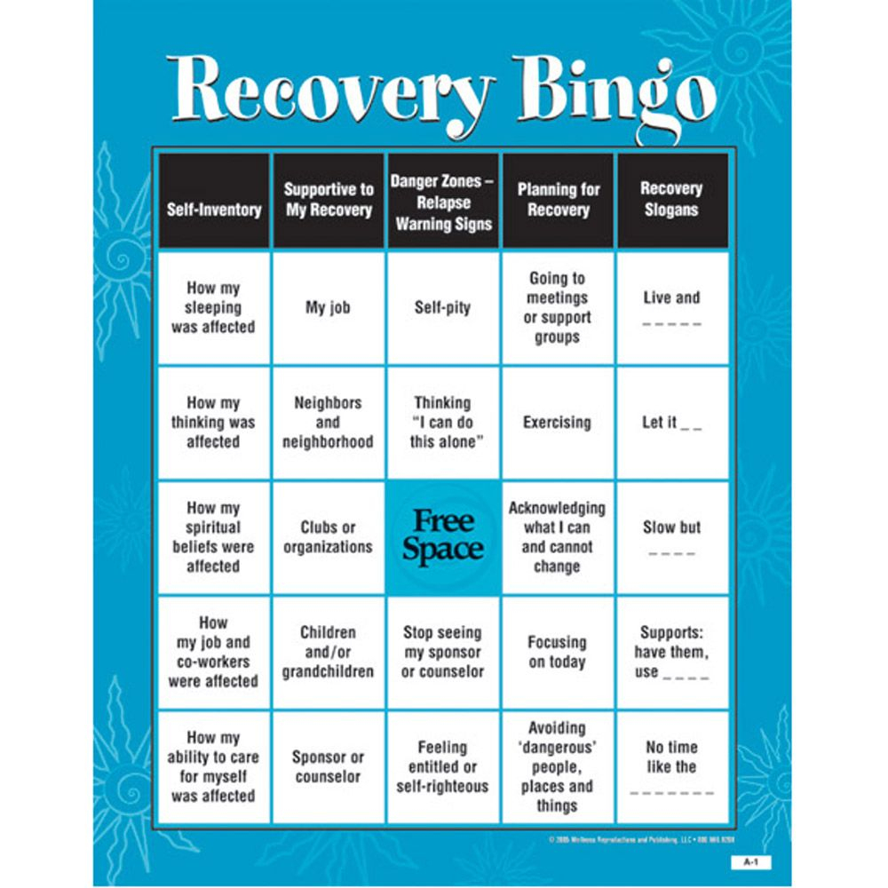 Recovery Bingo! Game For Adults | Addiction &amp;amp; Recovery - Free Printable Recovery Games