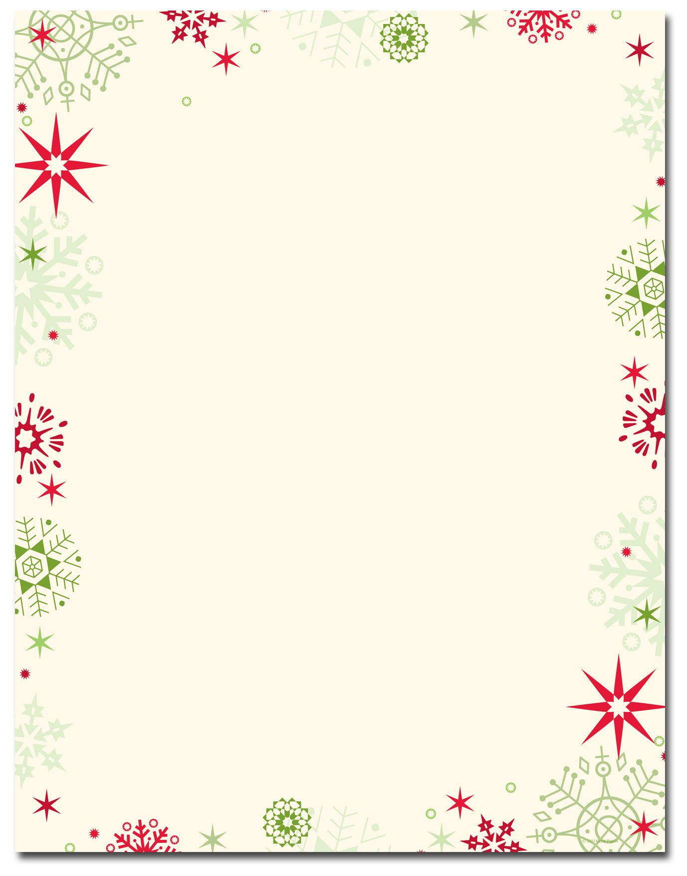 Red &amp;amp; Green Flakes Letterhead | Holiday Papers | Pinterest - Free Printable Christmas Border Paper