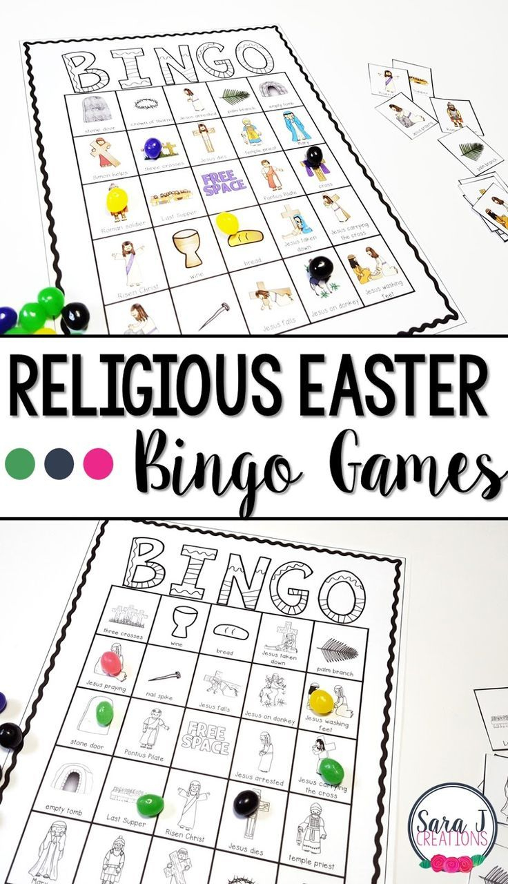 Religious Easter Bingo | Sunday School Ideas | Easter Religious - Free Printable Religious Easter Bingo Cards