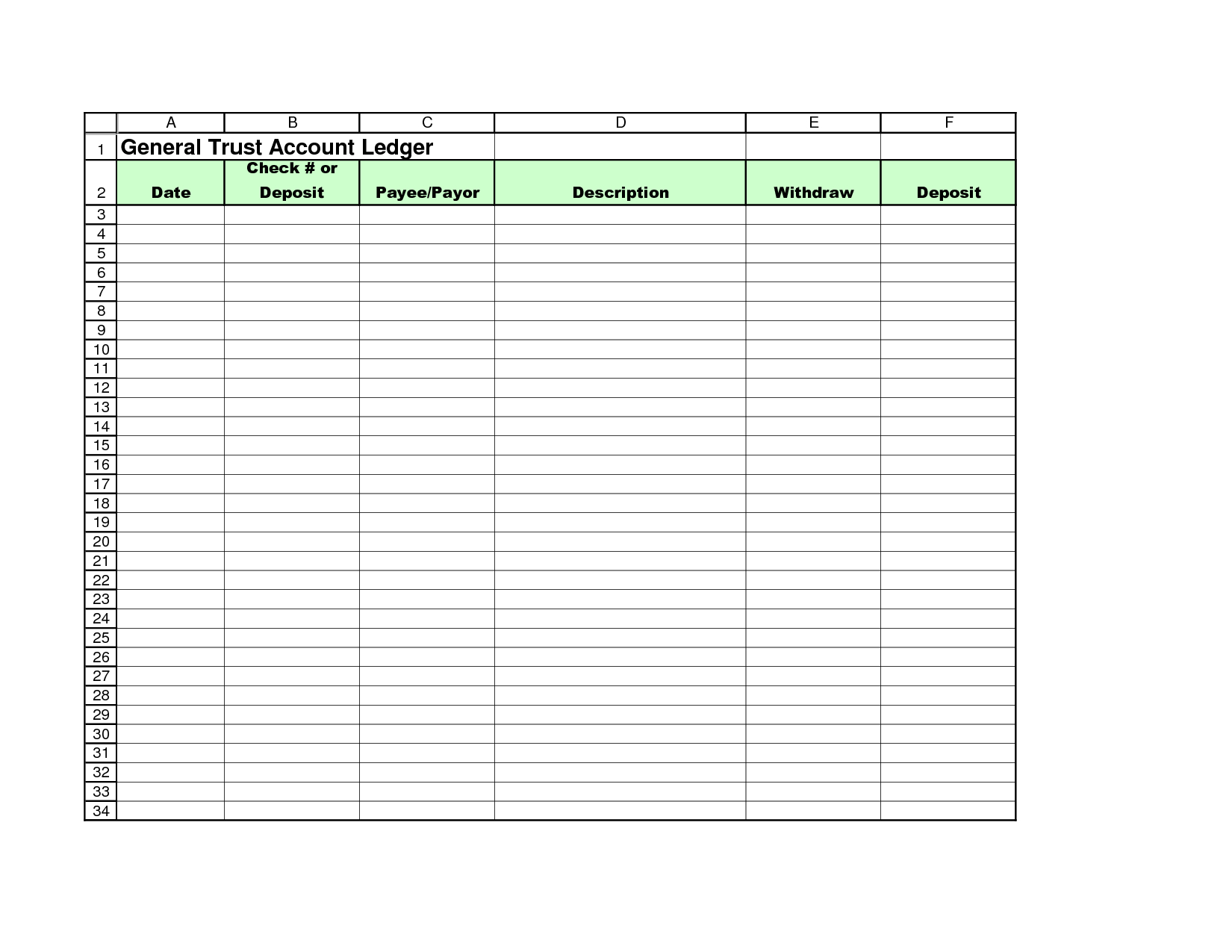 Rental Ledger Free Download | Personal Finances Pinterest Frugal - Free Printable Ledger Sheets