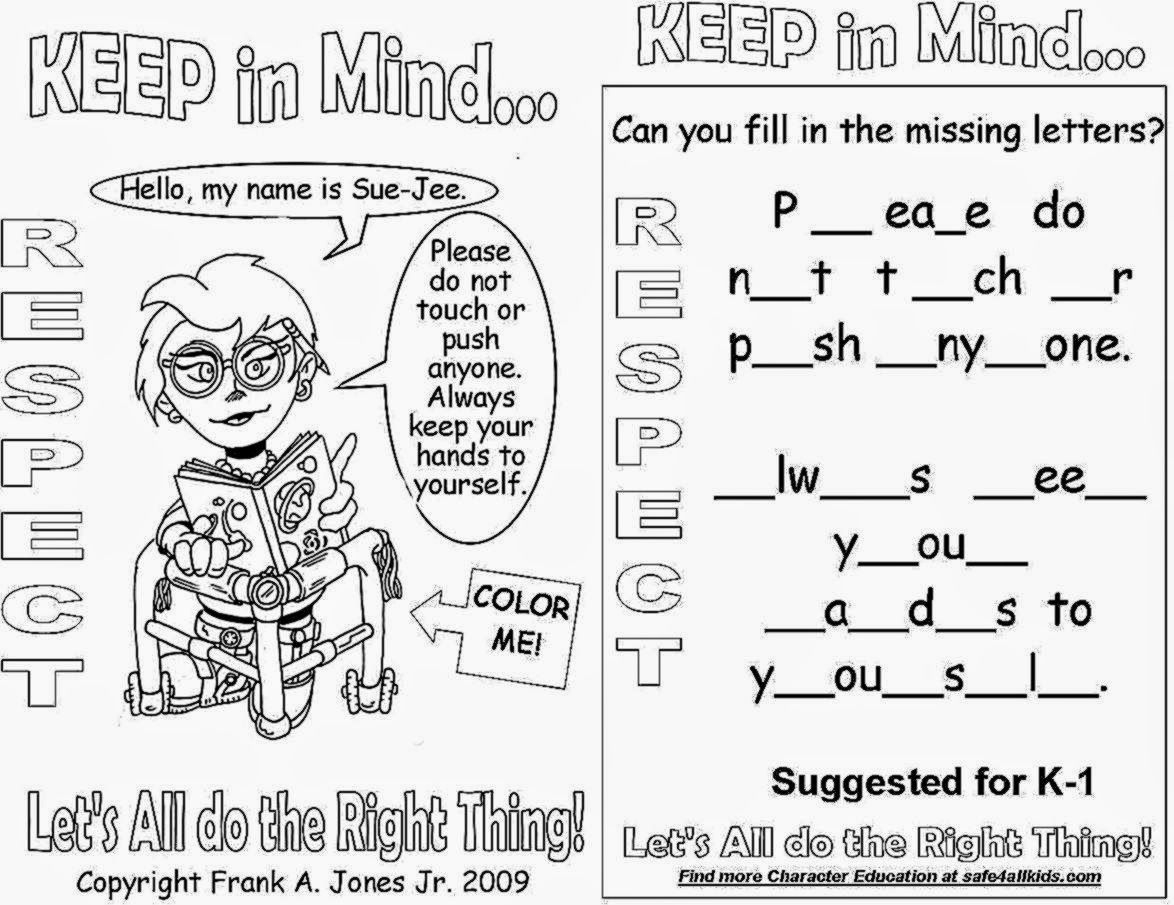Respect Coloring Pages Coloringpages Funkidts | School Ideas - Free Printable Coloring Pages On Respect