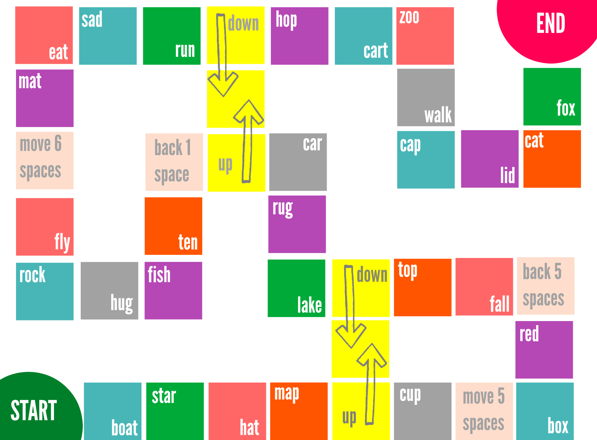 Rhyming Board Game - Free Printable | Slp Treatment Ideas - Free Printable Board Games