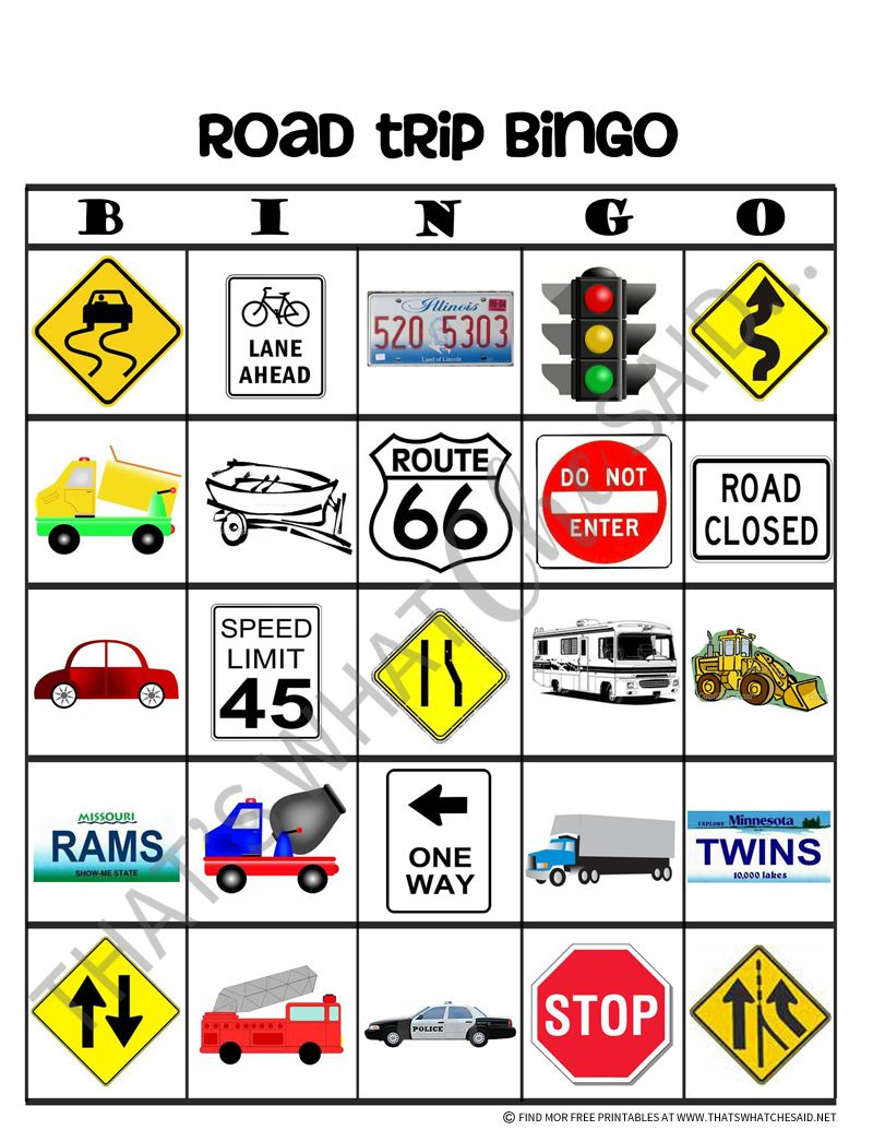 Road Trip Bingo Free Printables | Car Ride Activities | Pinterest - Free Printable Car Bingo