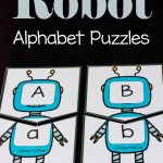 Robot Alphabet Puzzle  Learning 2 Walk | Alphabet Activities   Free Printable Alphabet Puzzles