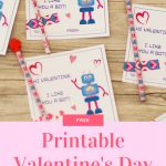 Robot Valentine Cards: Free Printable Cards For Kids   Free Printable Valentine Cards For Kids