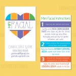 Rodan And Fields Mini Facial Card Rf Mini Facial Heart Instruction   Rodan And Fields Mini Facial Instructions Printable Free