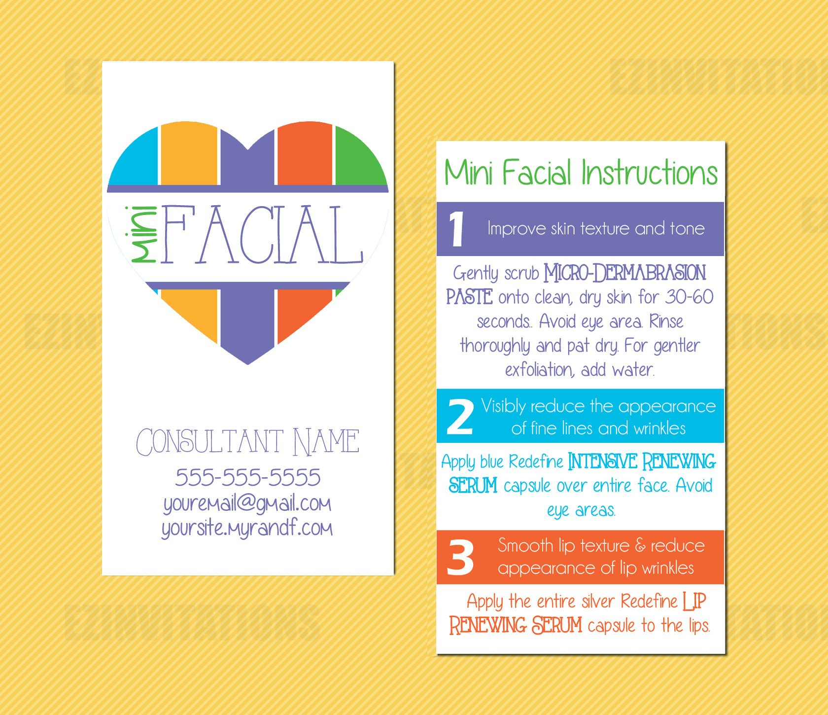 Rodan And Fields Mini Facial Card Rf Mini Facial Heart Instruction - Rodan And Fields Mini Facial Instructions Printable Free