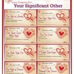 Romantic Love Coupon Template Printable | Love Coupons For Your   Free Printable Love Coupons