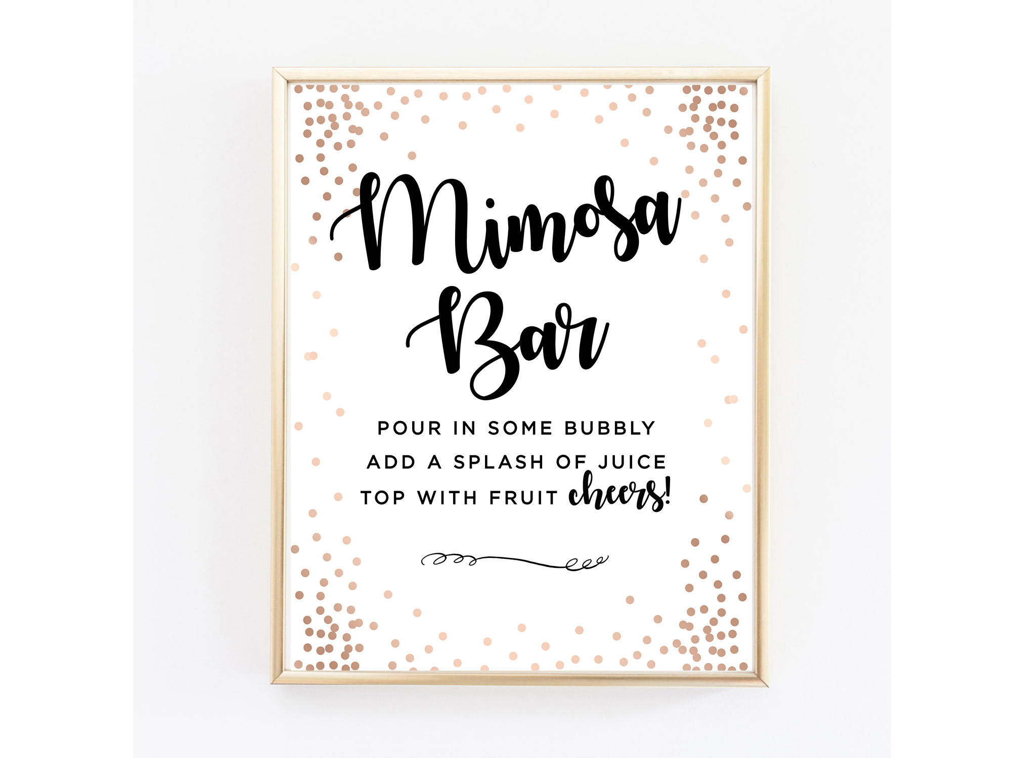 Rose Gold Mimosa Bar Sign Mimosa Bar Sign Digital Rose Gold | Etsy - Free Printable Mimosa Bar Sign