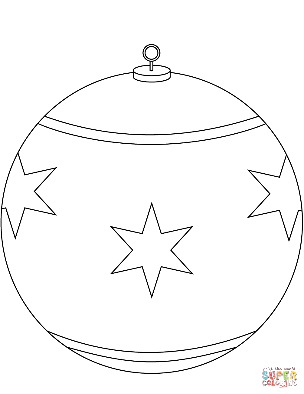 Round Christmas Ornament Coloring Page | Free Printable Coloring Pages - Free Printable Christmas Ornament Coloring Pages
