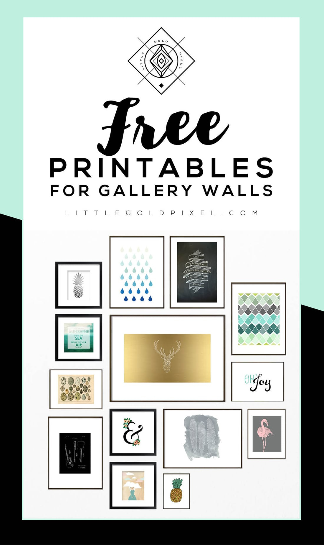 Roundup: Free Printables For Gallery Walls • Little Gold Pixel - Free Printable Wall Posters