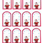 Santa Claus And Snowflakes, Free Printable Christmas Gift Tags   Free Printable Editable Christmas Gift Tags