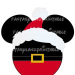 Santa Mickey Head Christmas Or Diy Printable Iron Transfer | Etsy   Free Printable Christmas Iron On Transfers