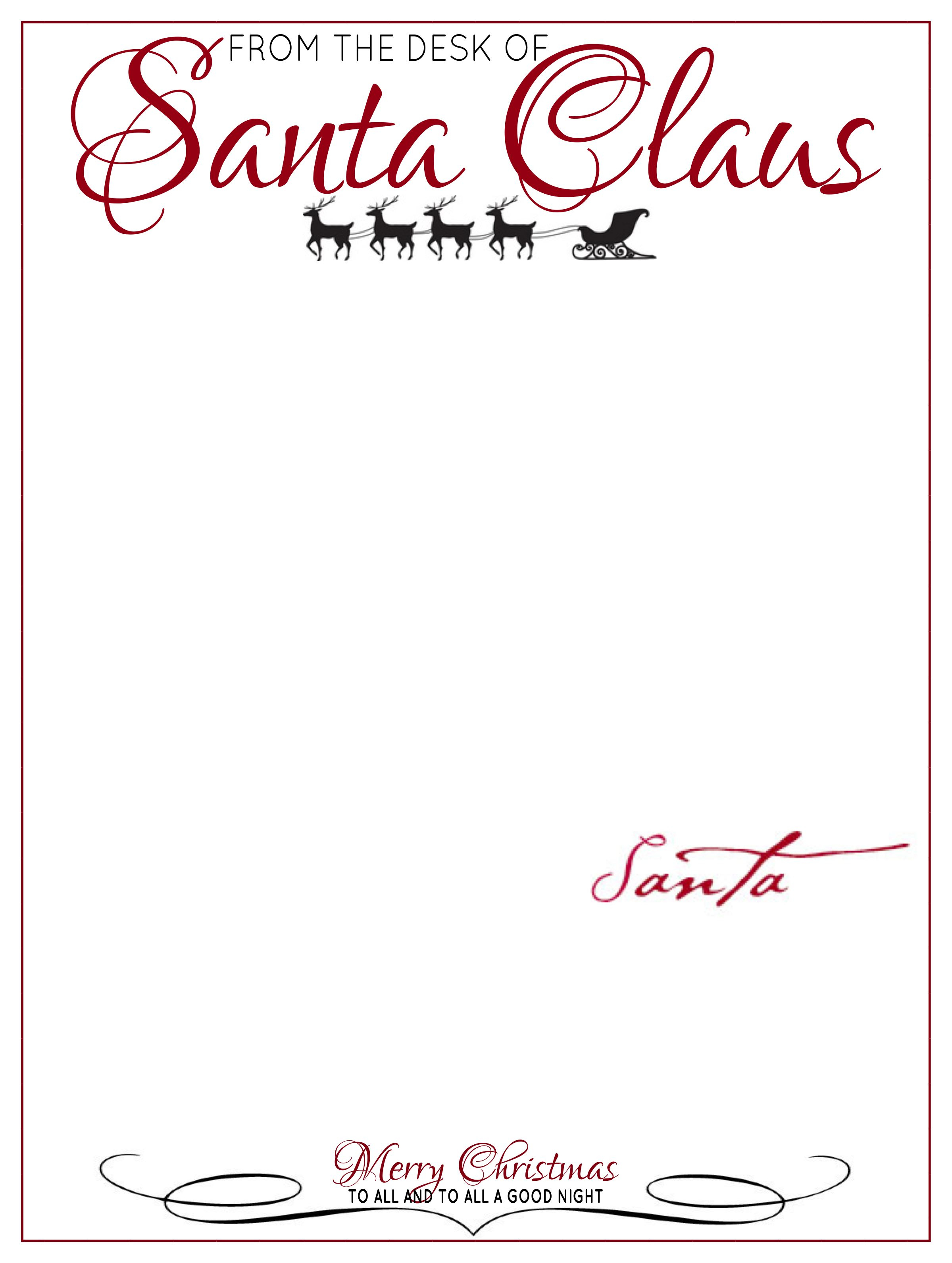 Santa&amp;#039;s Special Delivery | Being Genevieve - North Pole Stationary Printable Free