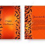 Scary Greeting Card Template With Black Bats For Festive Halloween   Free Online Christmas Photo Card Maker Printable
